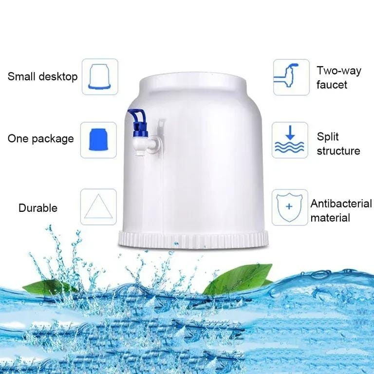 Compact White ABS Plastic Water Dispenser - Stylish  Functional Kitchen Essential